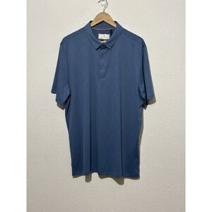 Modern Ambition Delightfully Technical Blue Short Sleeve Polo Shirt‎ Sz XL